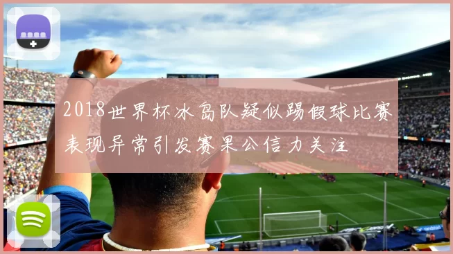 2018世界杯冰岛队疑似踢假球比赛表现异常引发赛果公信力关注